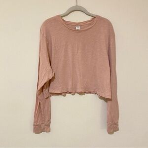 PINK Victoria's Secret Cropped Pink Hoodie Relaxed Fit